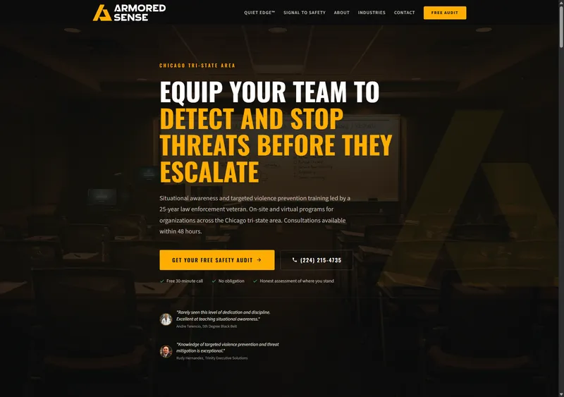 Armored Sense website